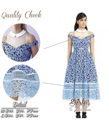 Vintage Blue & White Tuller Dress